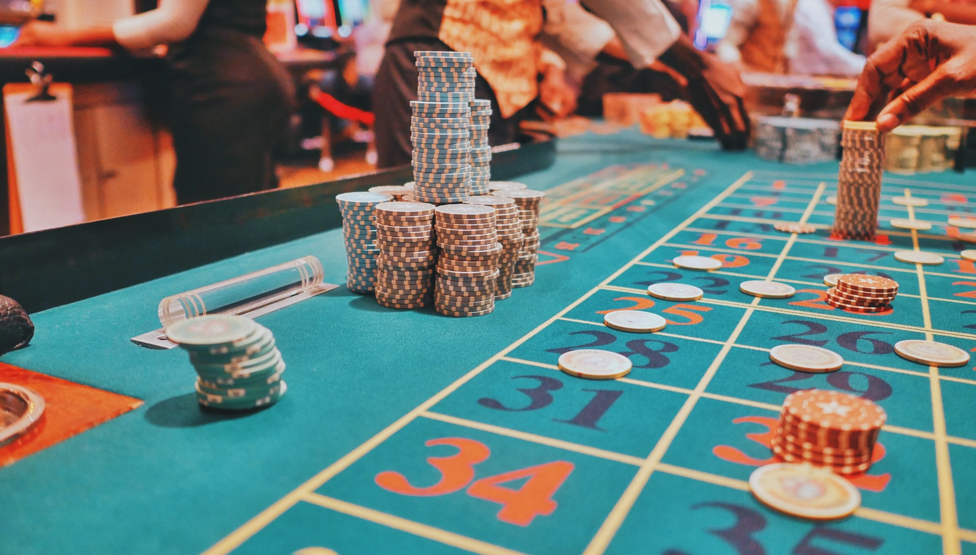 mesa de jogo num casino